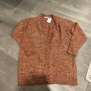 Multi color knit cardi one size 4/14 new with tags